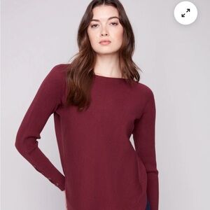 Charlie B  Burgundy Sweater, size M